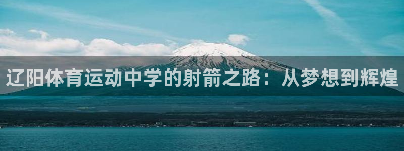 意昂3零能源集团：辽阳体育运动中学的射箭之路：从梦想到辉煌